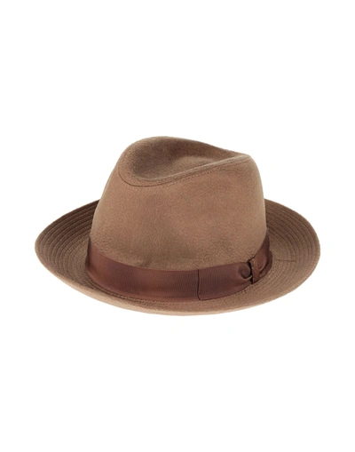 Shop Borsalino Hats In Khaki