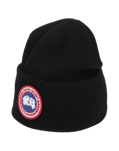 Shop Canada Goose Man Hat Black Size Onesize Merino Wool