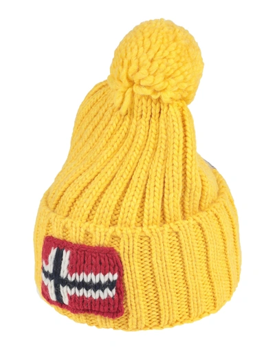 Shop Napapijri Hats In Yellow