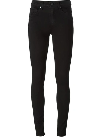 Paige Transcend Hoxton Ultra Skinny Jeans In Black Shadow