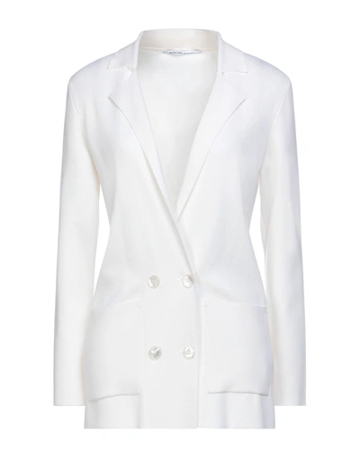 Shop Agnona Suit Jackets In Ivory