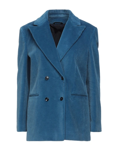 Shop Mp Massimo Piombo Suit Jackets In Pastel Blue