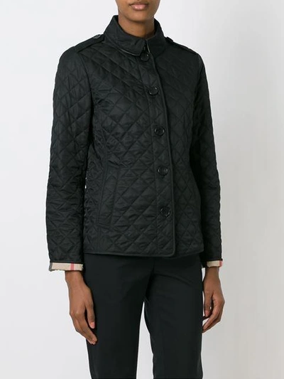 Shop Burberry Diamond Quilted Jacket