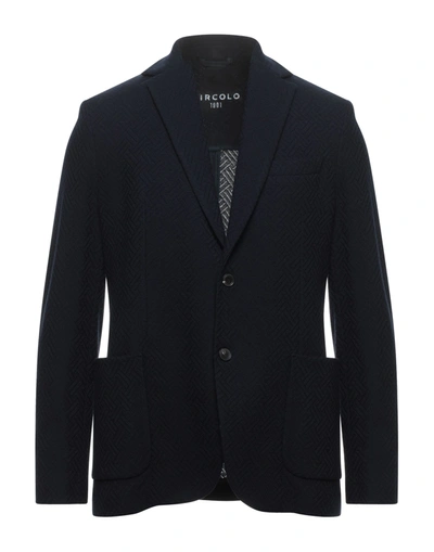 Shop Circolo 1901 Suit Jackets In Dark Blue
