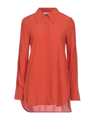 Shop Beatrice B Beatrice .b Woman Shirt Orange Size 6 Acetate, Silk