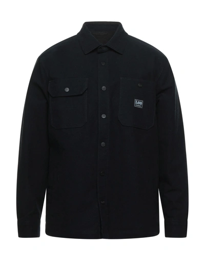 Shop Lee Man Shirt Black Size L Cotton, Elastane