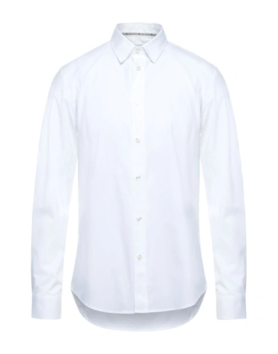Shop Bikkembergs Man Shirt White Size 16 Cotton, Elastane