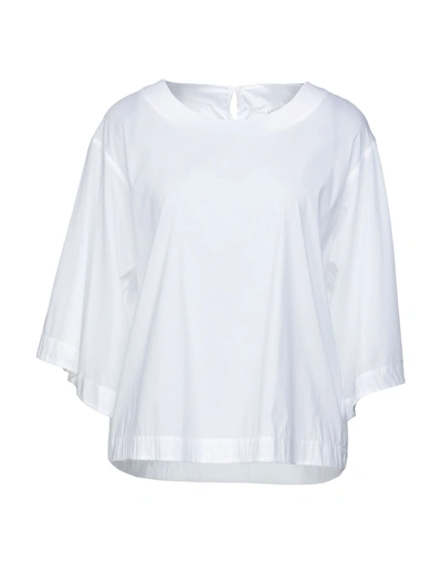 Shop Xacus Woman Blouse White Size 6 Polyamide, Silk, Elastane