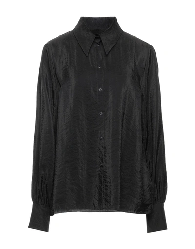 Shop Les Coyotes De Paris Woman Shirt Black Size 6 Cupro, Polyamide