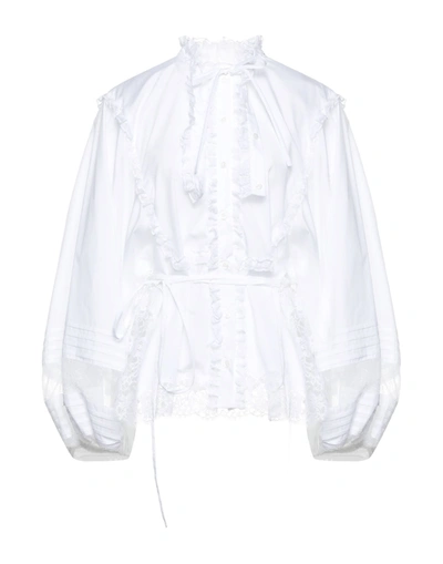 Shop Dolce & Gabbana Woman Shirt White Size 4 Cotton, Polyamide, Polyester, Viscose
