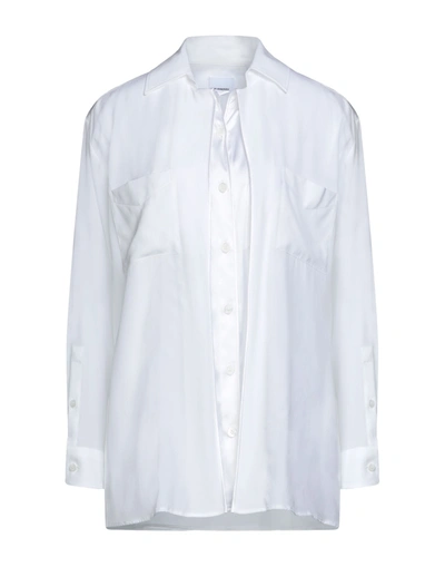 Shop Burberry Woman Shirt White Size 6 Silk