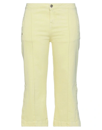 Shop My Twin Twinset Woman Jeans Light Yellow Size 27 Cotton, Elastane