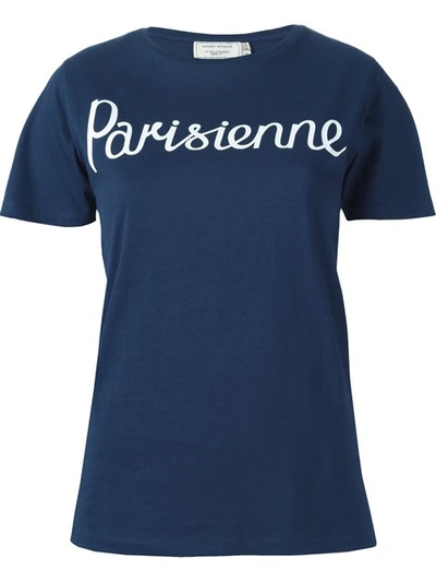 Maison Kitsuné Navy 'parisienne' T-shirt