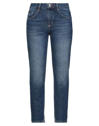 Shop Philipp Plein Woman Jeans Blue Size 27 Cotton