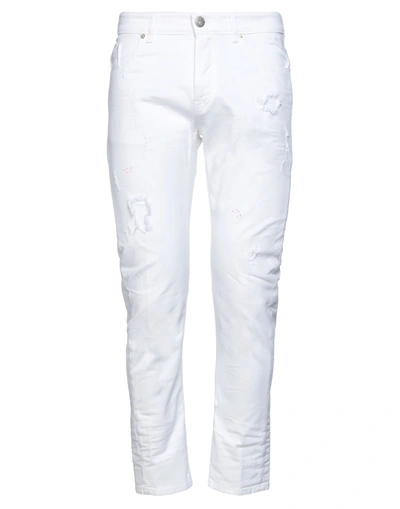 Shop Pmds Premium Mood Denim Superior Man Jeans White Size 29 Cotton, Elastane