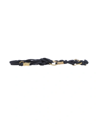 Shop Alberta Ferretti Woman Belt Black Size M Textile Fibers, Metal
