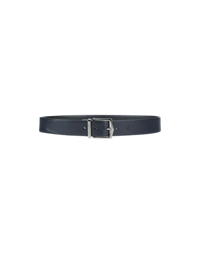 Shop Burberry Belts In Dark Blue