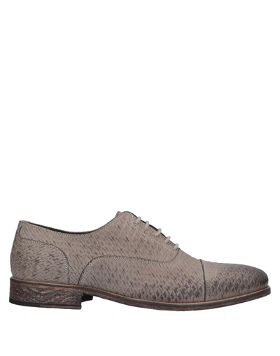 Shop En Avance Lace-up Shoes In Dove Grey