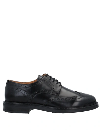 Shop Bruno Verri Man Lace-up Shoes Black Size 9 Soft Leather