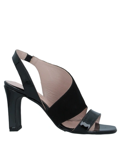 Shop Paola Ferri Woman Sandals Black Size 8 Soft Leather