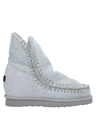 Shop Mou Ankle Boots In Light Grey