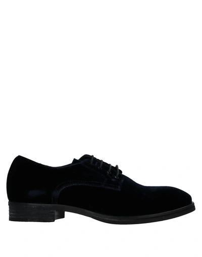 Shop Laura Bellariva Lace-up Shoes In Dark Blue