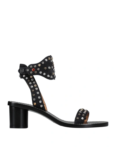 Shop Isabel Marant Woman Sandals Black Size 8 Calfskin