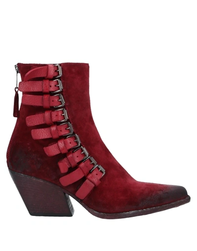 Shop Elena Iachi Ankle Boots In Brick Red