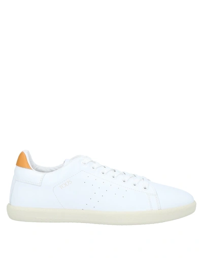 Shop Tod's Man Sneakers White Size 7.5 Soft Leather