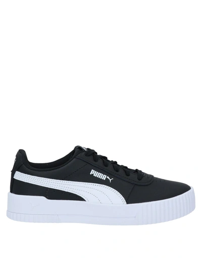 Shop Puma Woman Sneakers Black Size 6 Soft Leather, Textile Fibers