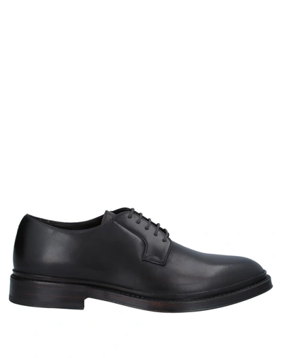 Shop Peluso Napoli Lace-up Shoes In Dark Brown