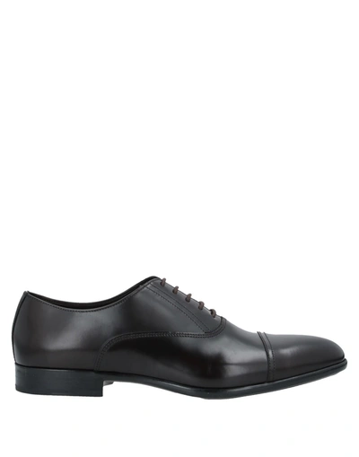 Shop Doucal's Man Lace-up Shoes Dark Brown Size 11.5 Calfskin