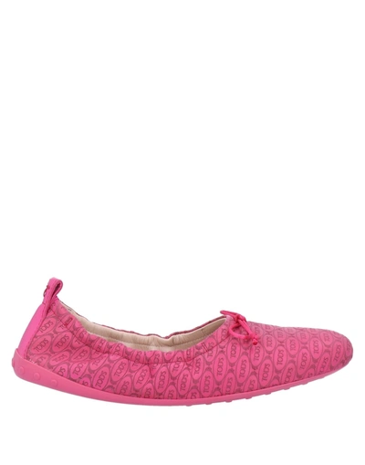 Shop Tod's Happy Moments By Alber Elbaz Woman Ballet Flats Fuchsia Size 8 Soft Leather In Pink