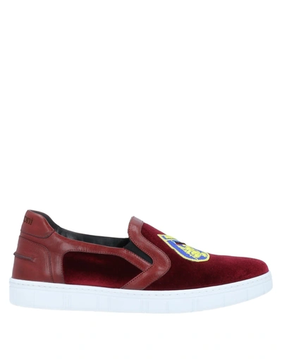 Shop A.testoni Sneakers In Maroon