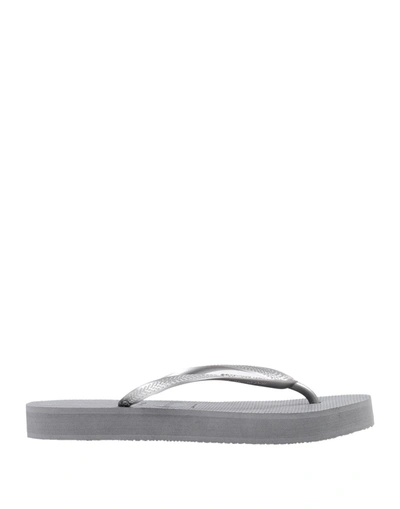 Shop Havaianas Woman Thong Sandal Lead Size 11/12 Rubber In Grey