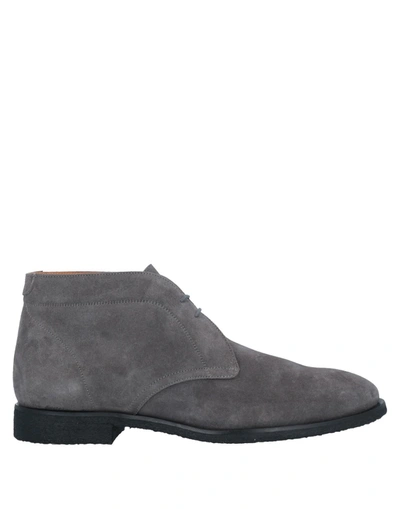 Shop Mr P . Man Ankle Boots Lead Size 8.5 Soft Leather In Grey