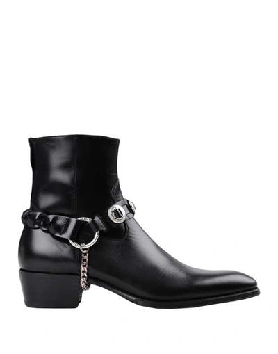 Shop Herve ' Kurt Mes Man Ankle Boots Black Size 8 Calfskin