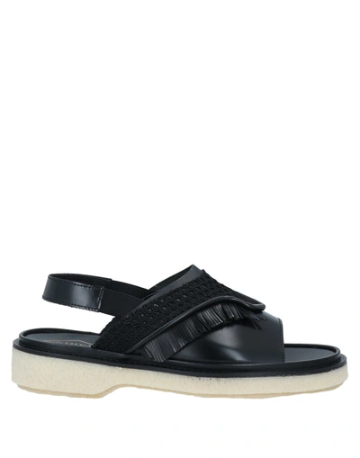 Shop Adieu Woman Sandals Black Size 7 Soft Leather, Textile Fibers