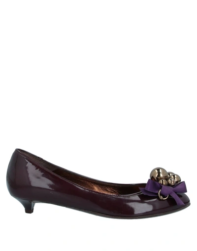 Shop Guillaume Hinfray Pumps In Deep Purple