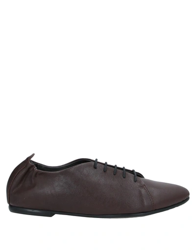 Shop Lilimill Lace-up Shoes In Dark Brown