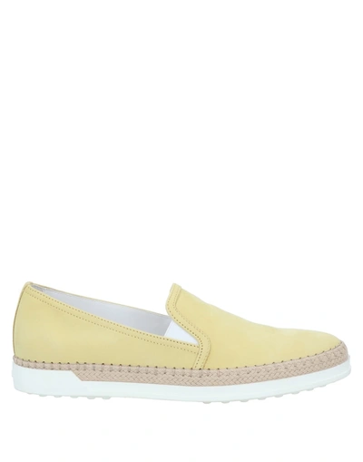 Tod's Espadrilles In Light Yellow