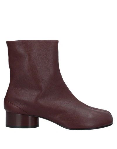 Shop Maison Margiela Woman Ankle Boots Cocoa Size 8 Soft Leather In Brown