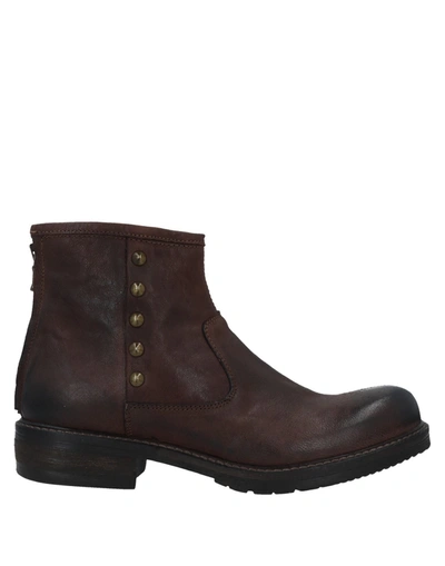 Shop Jp/david Ankle Boots In Dark Brown
