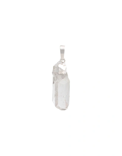Shop Crystal Haze Silver Rock Crystal Woman Pendant Transparent Size - Quartz, Brass