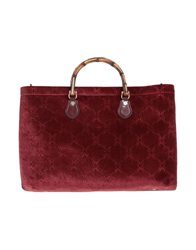 Shop Roberta Di Camerino Woman Handbag Burgundy Size - Polyester, Polyamide, Cotton, Polyurethane In Red