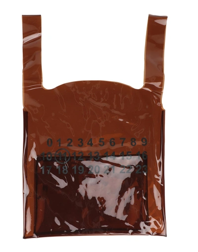 Shop Maison Margiela Woman Handbag Brown Size - Pvc - Polyvinyl Chloride