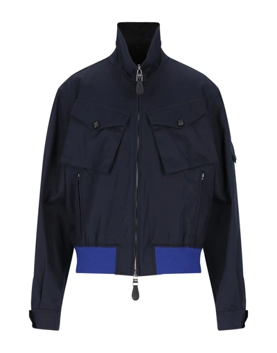 Shop Alexander Mcqueen Jackets In Dark Blue