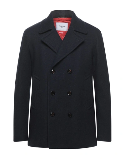 Shop Paltò Coats In Dark Blue