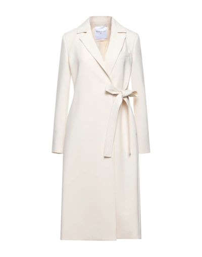 Shop Beatrice B Beatrice .b Woman Coat Ivory Size 6 Polyester, Viscose, Elastane In White