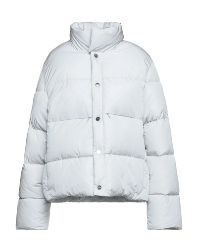 Shop Jacquemus Down Jackets In Light Grey